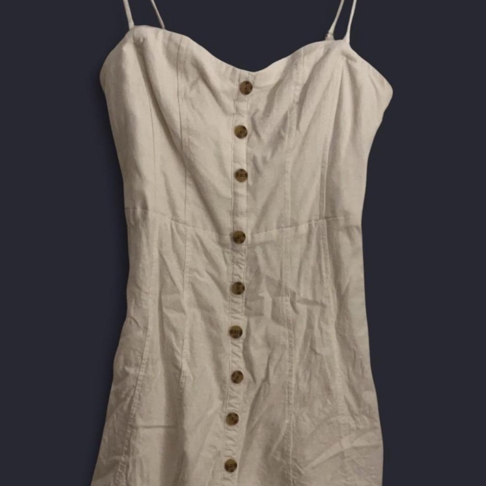 Cream linen dress from Urban Outfitters